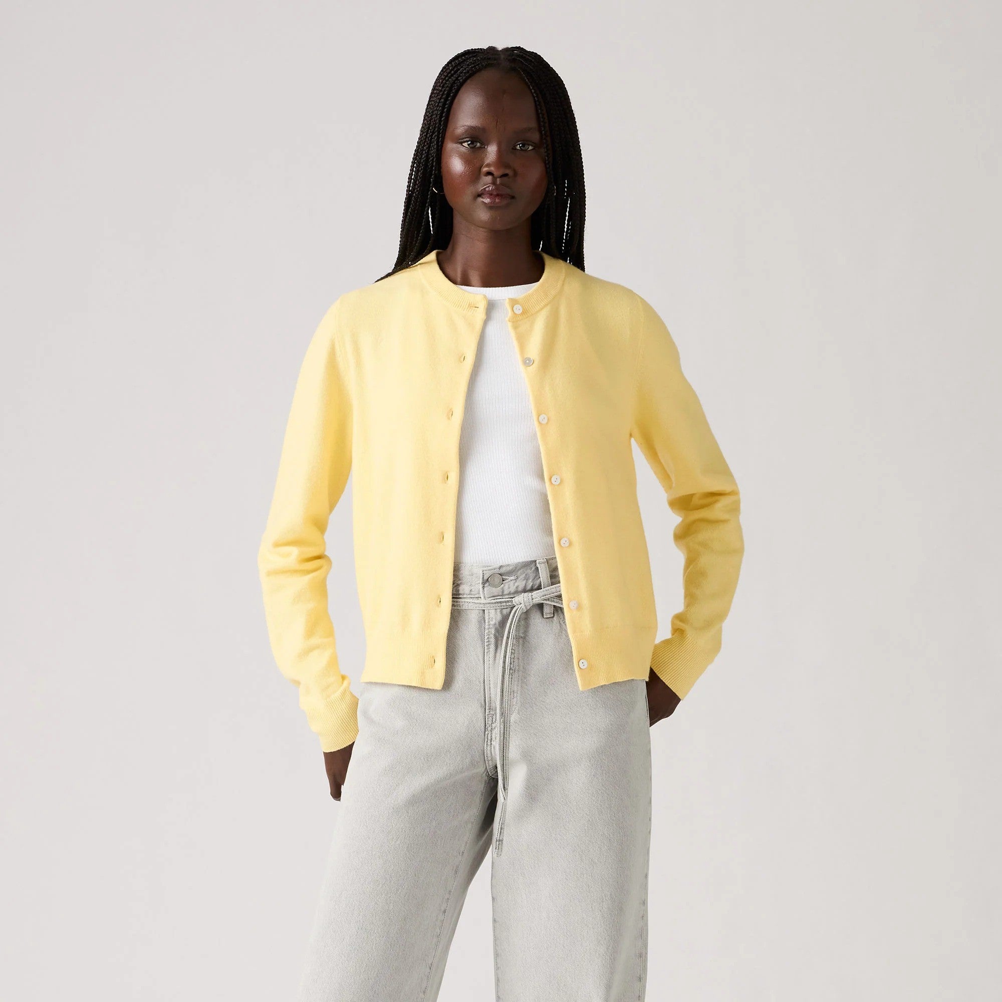 Levi's® Women's Supersoft Crewneck Cardigan Yellow/Orange Levi's PH