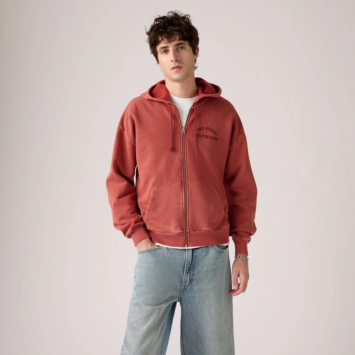 Levi's® Men's Two Horse Cropped Zip-Up Sweatshirt
