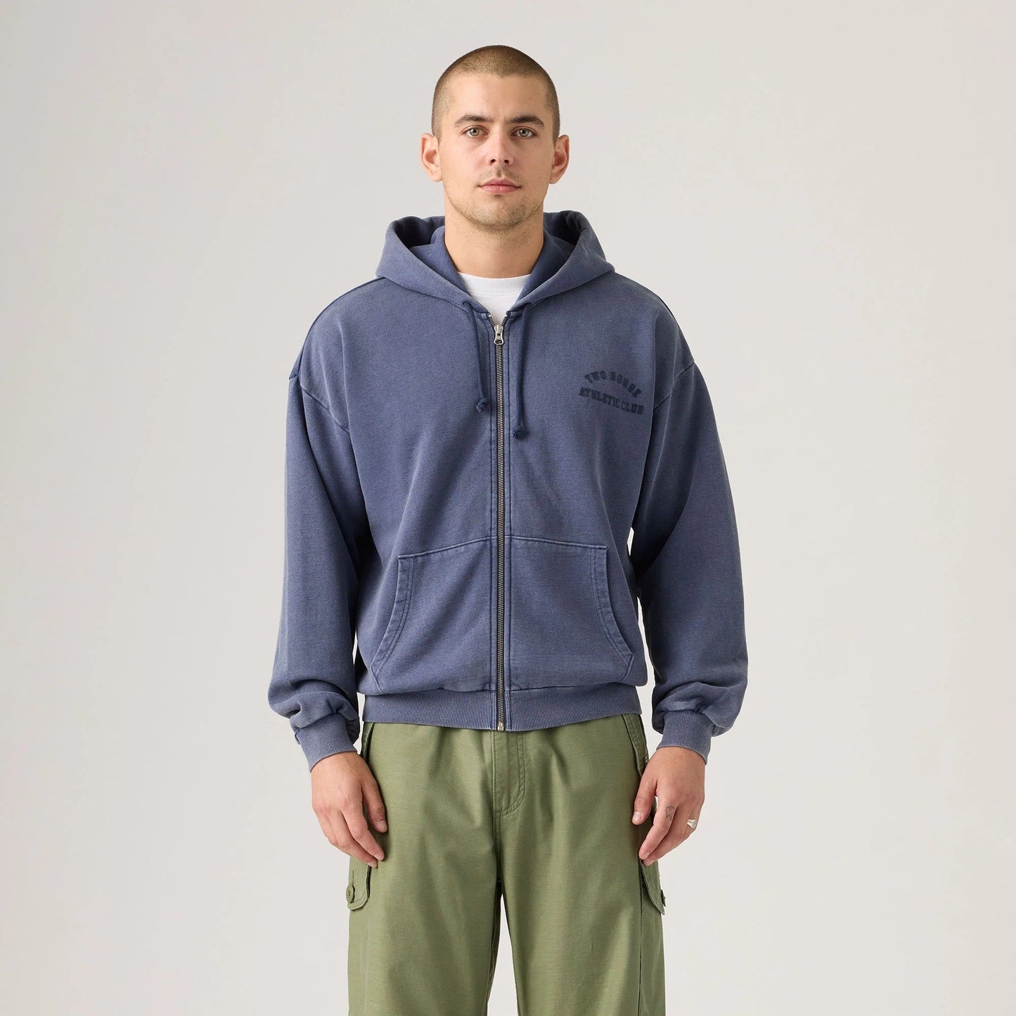 Levi's® Men's Two Horse Cropped Zip-Up Sweatshirt