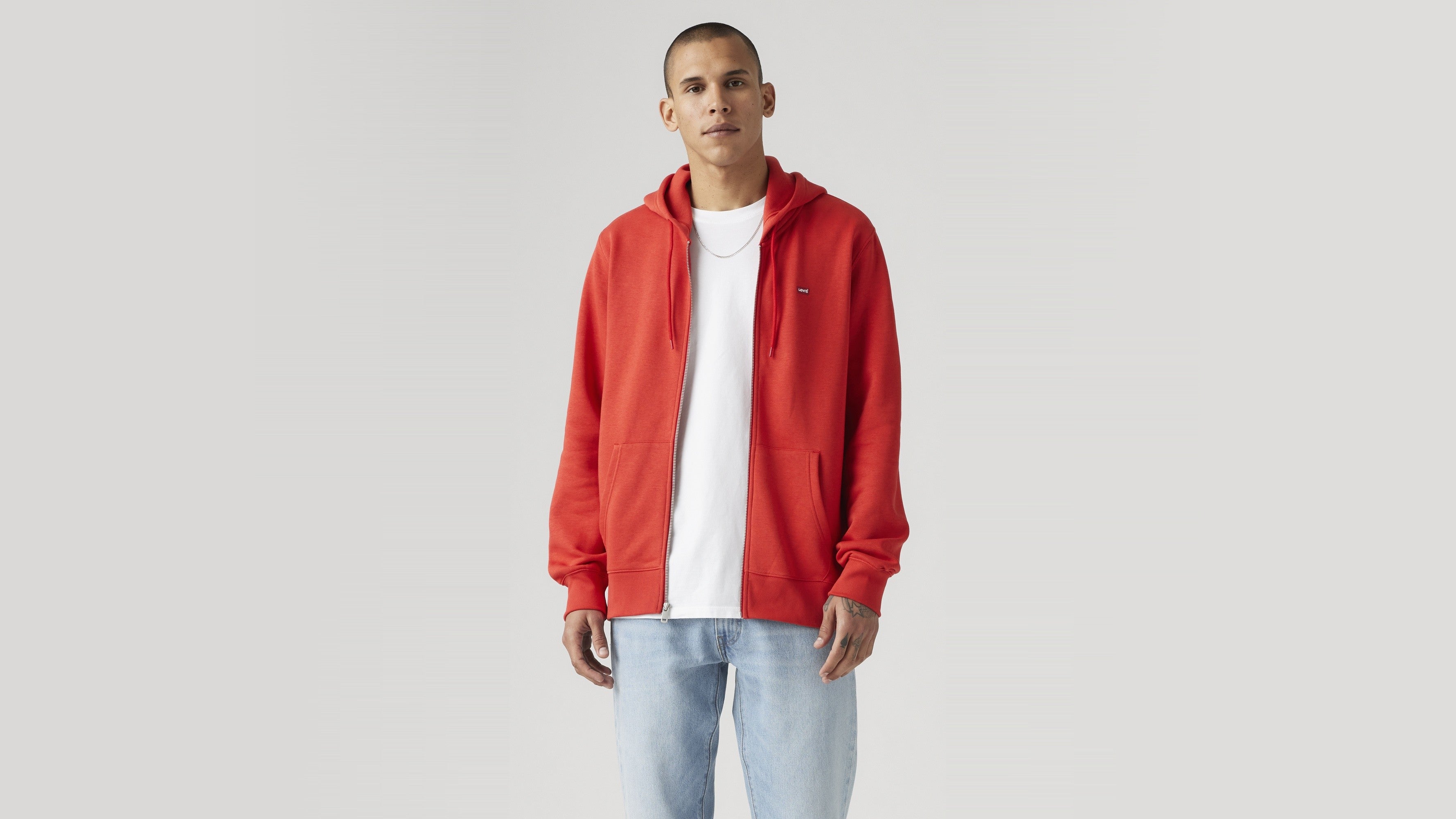 Levi's® Men's Classic Housemark Zip-Up Hoodie Molten Lava