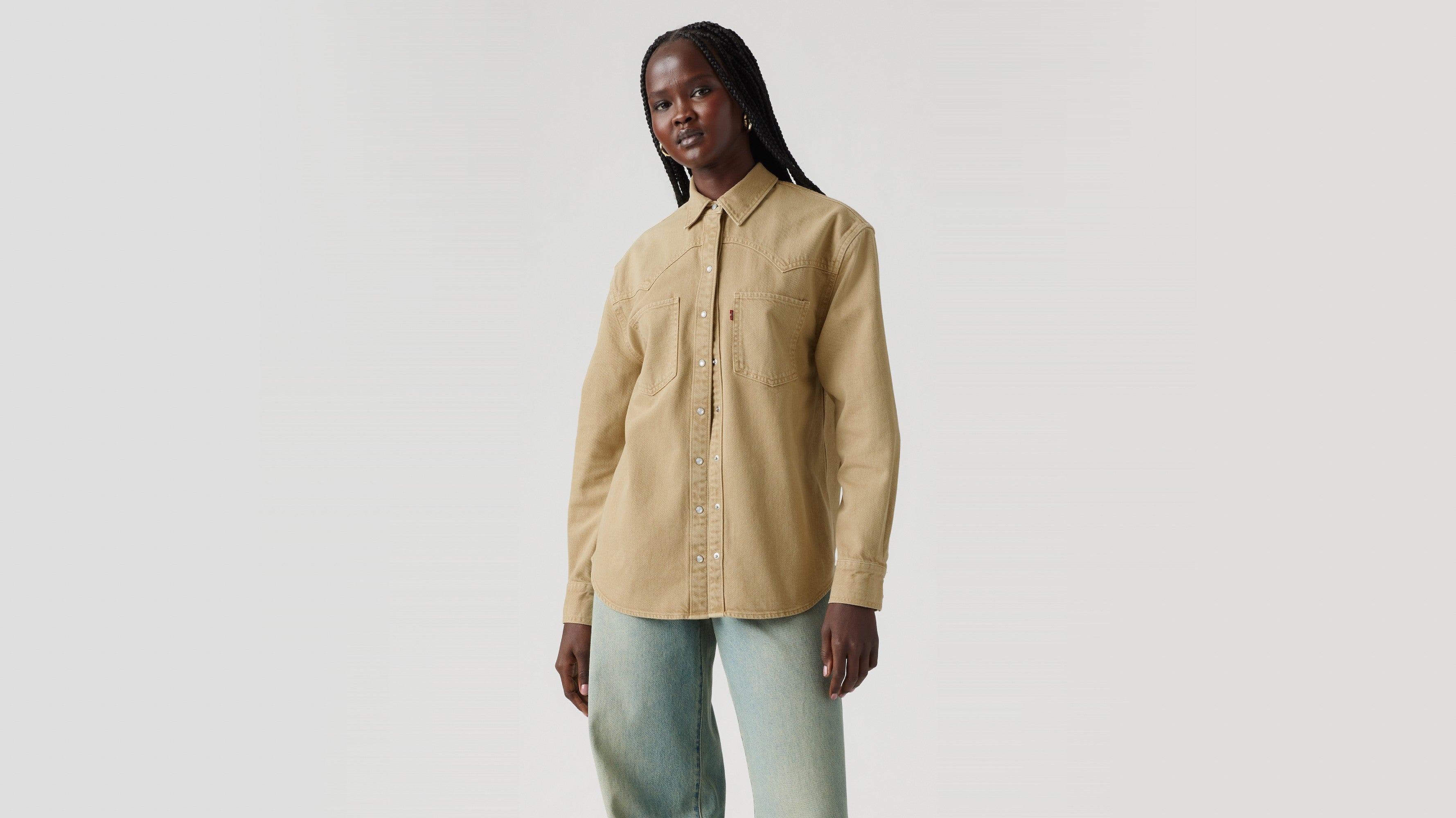 Levi's® Women's Teodora Western Shirt Scraped Travertine Top