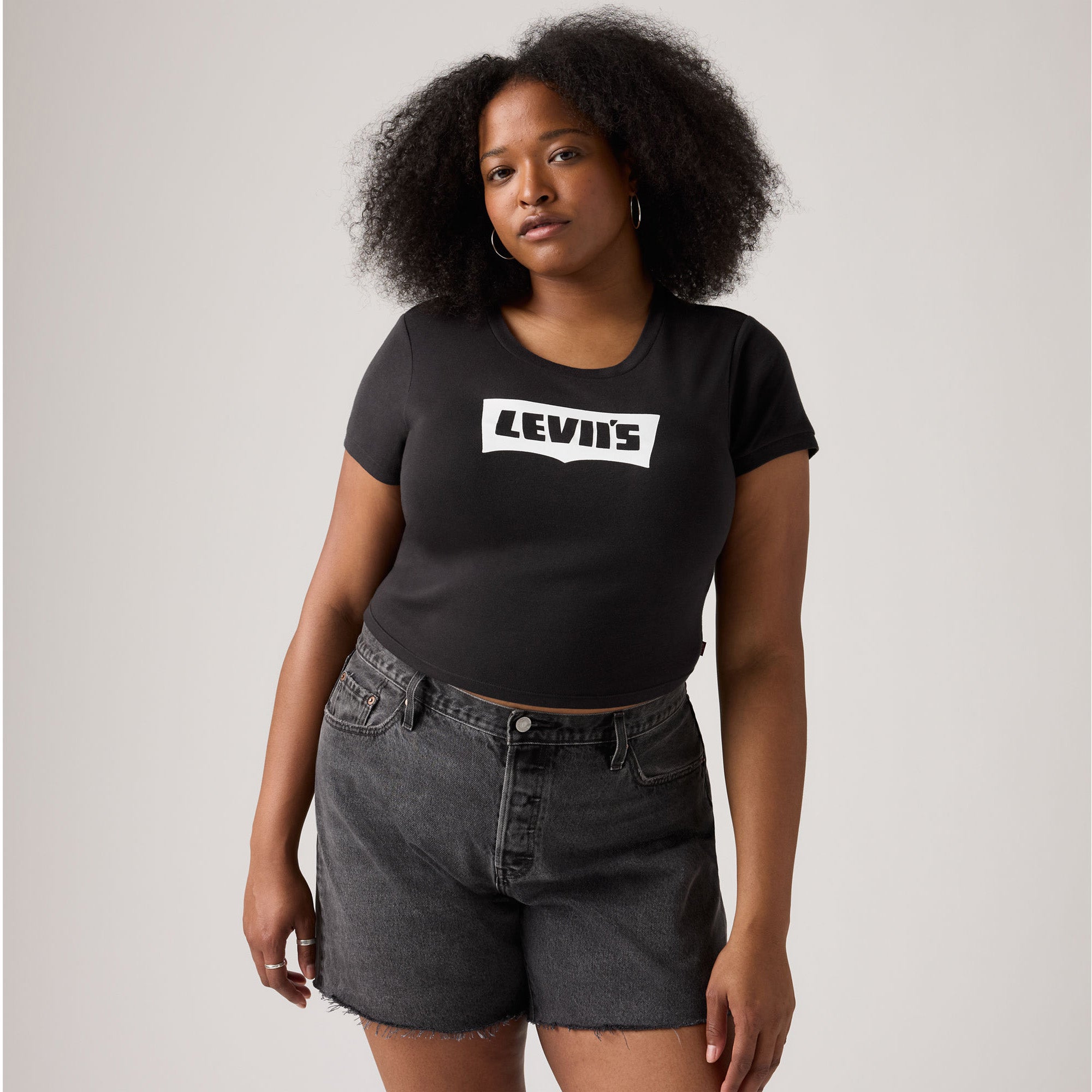 BEYONCÉ X LEVI’S® Graphic Essential Sporty Ringer Tee - Caviar/Black ...