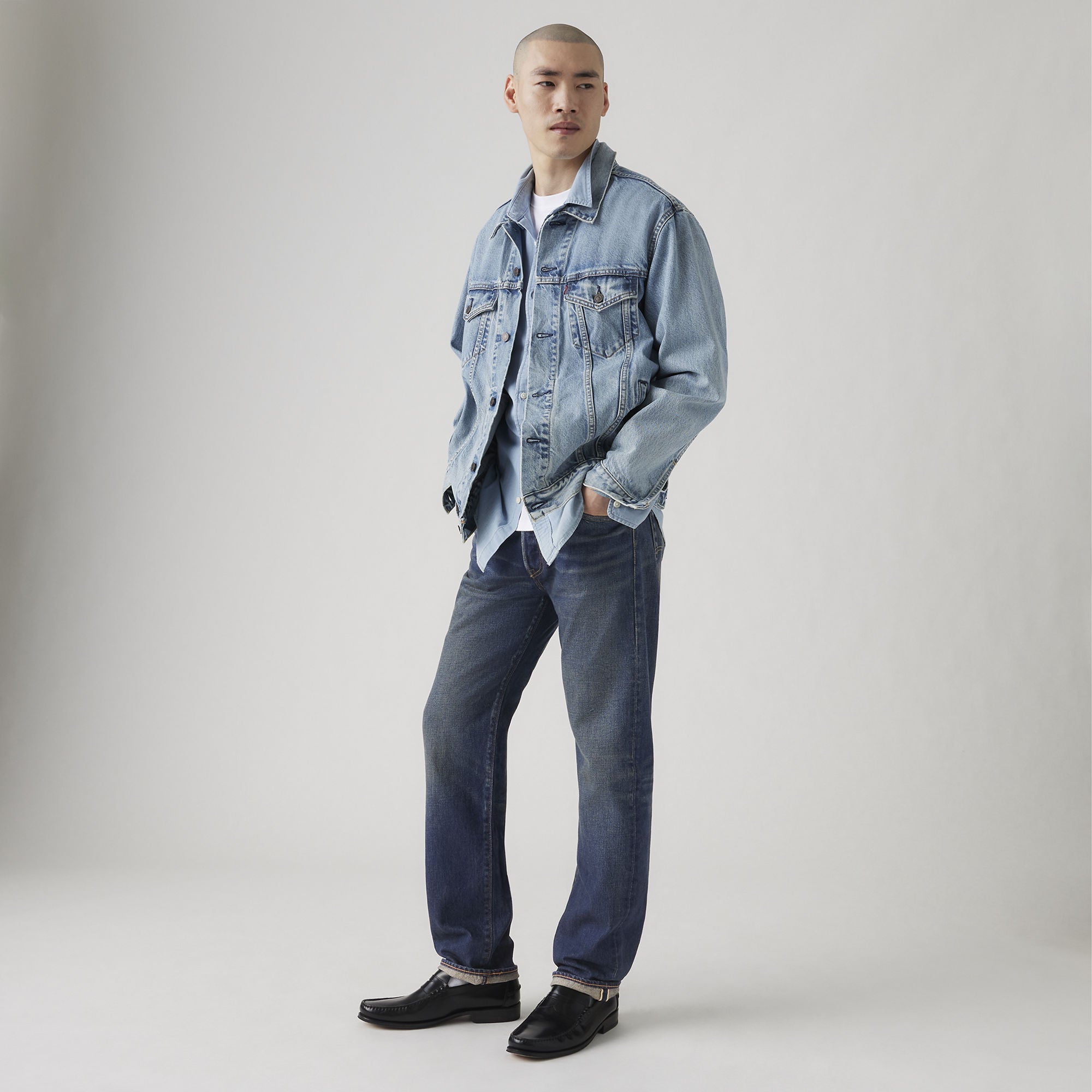 Levi's® Men's 501® Original Selvedge Jeans - Dark Indigo - Worn In