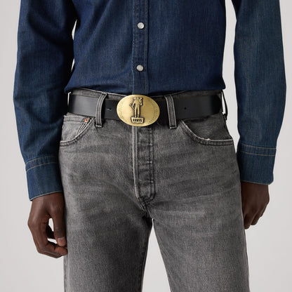 Levi's® Men's Saddle Man Plaque Belt