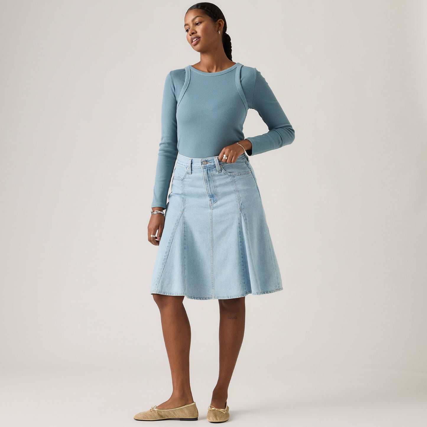 Levi's® Women's Godet Knee-Length Skirt