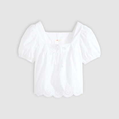 Levi's® Women's Darling Short-Sleeve Cutwork Blouse