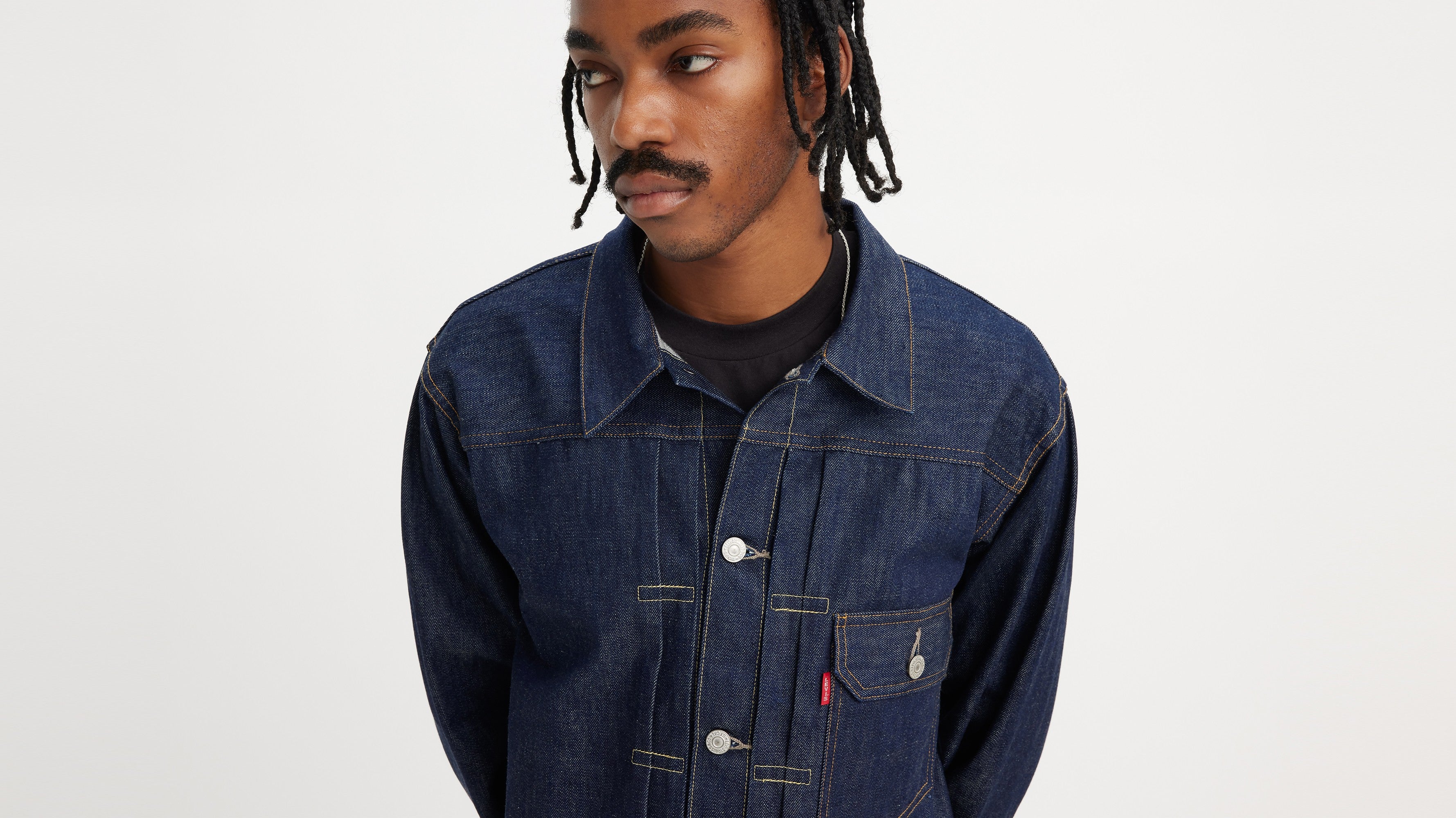 Vintage denim jacket mens discount