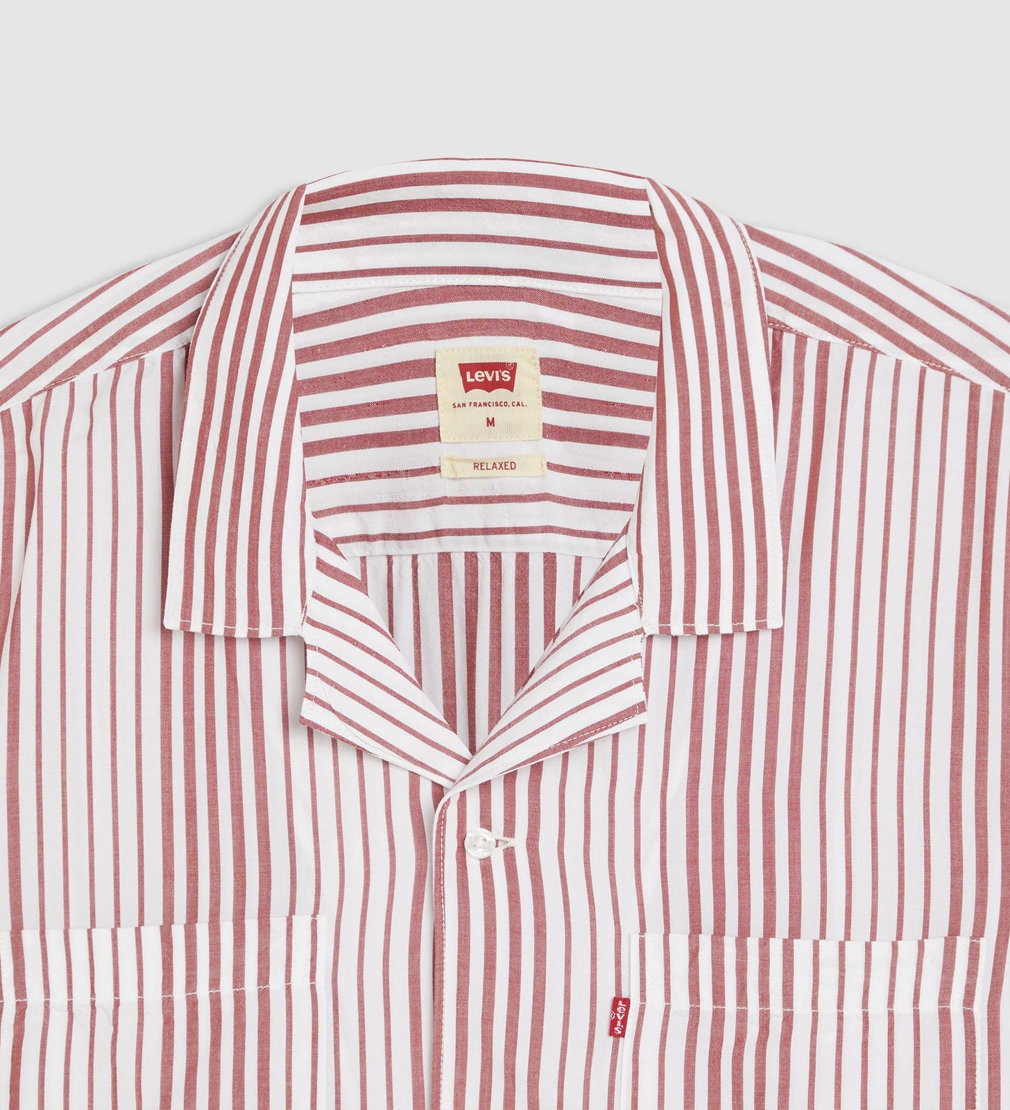 Levi's® Men's Classic Camp Shirt - Silas Stripe Bossa Nova Red