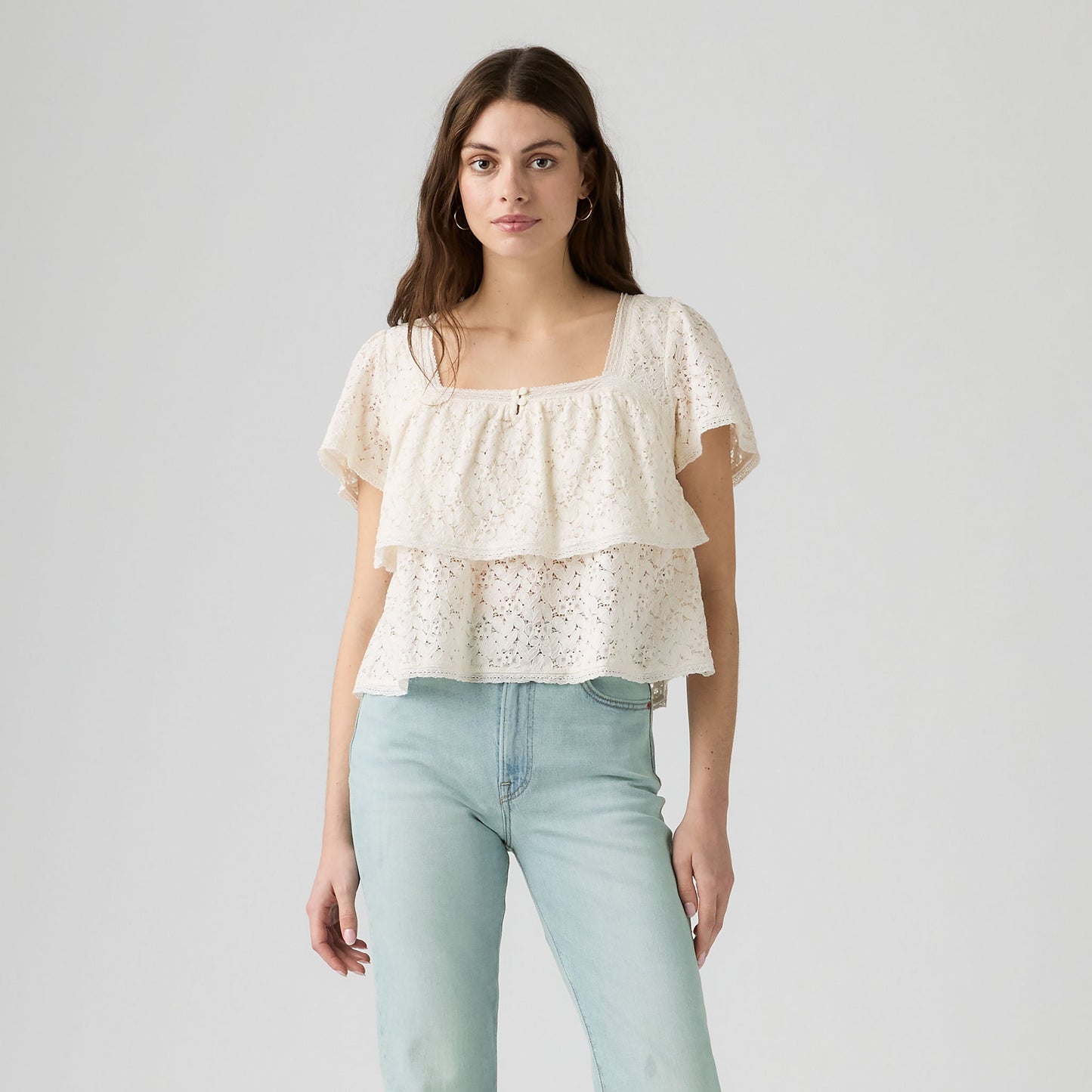 Levi's® Women's Dom Short-Sleeve Lace Blouse