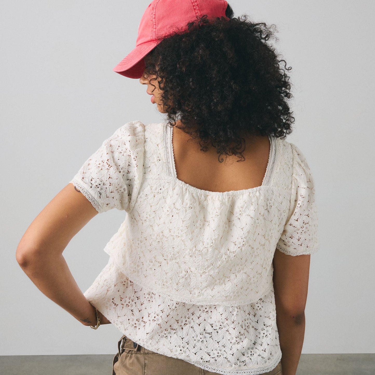 Levi's® Women's Dom Short-Sleeve Lace Blouse