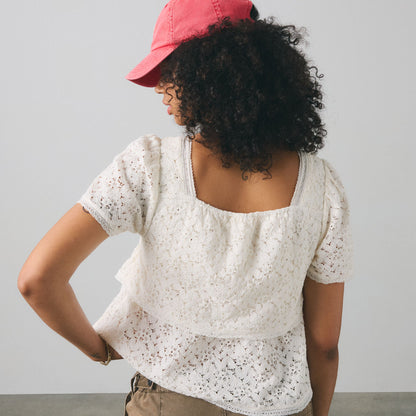 Levi's® Women's Dom Short-Sleeve Lace Blouse