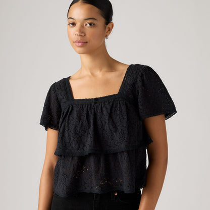 Levi's® Women's Dom Short-Sleeve Lace Blouse