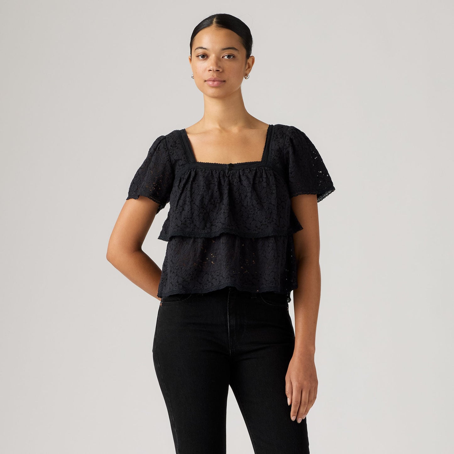 Levi's® Women's Dom Short-Sleeve Lace Blouse