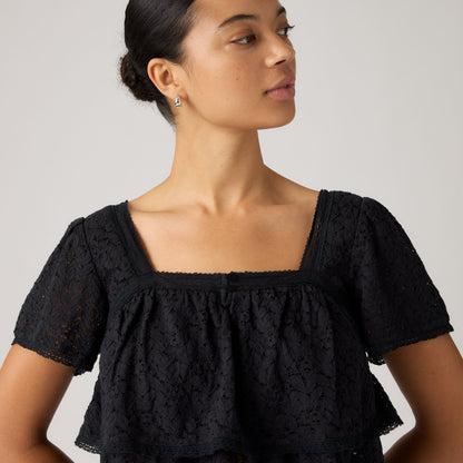 Levi's® Women's Dom Short-Sleeve Lace Blouse