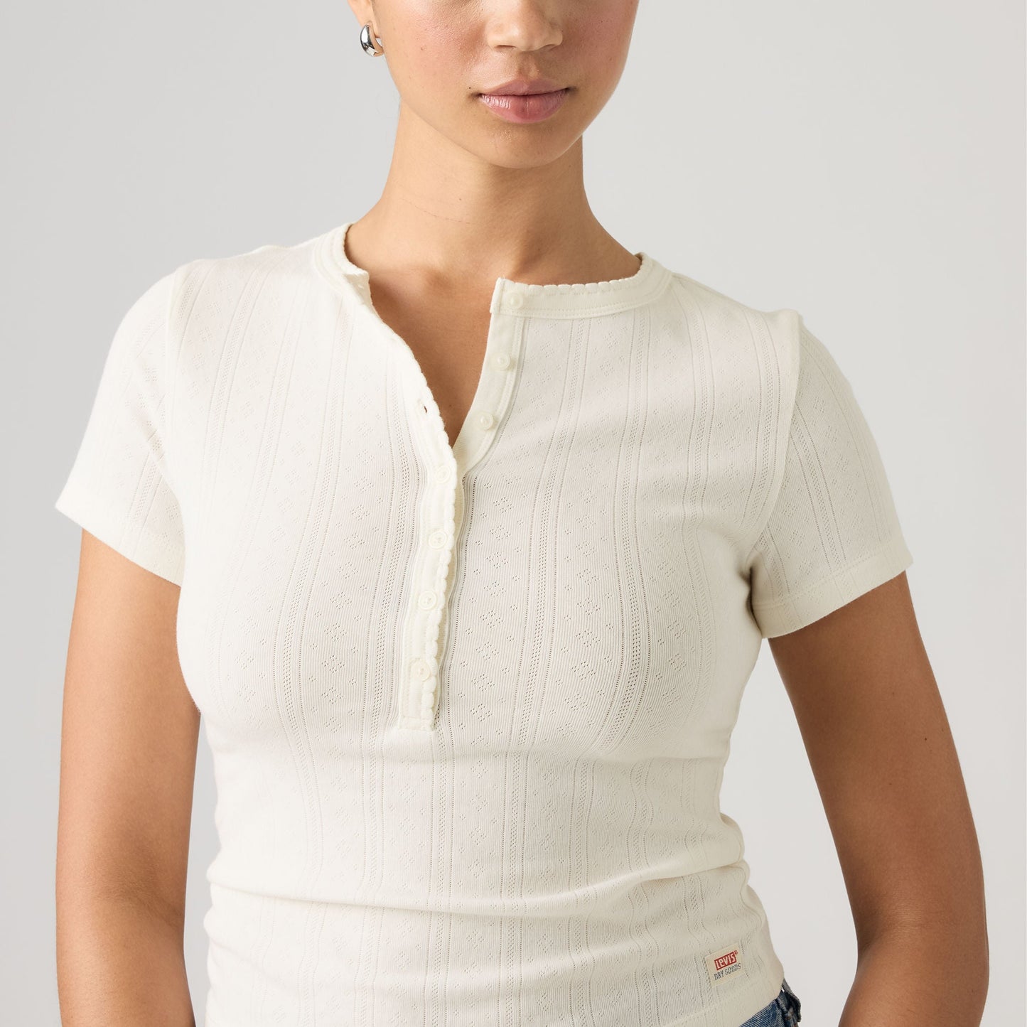 Levi's® Women's Dry Goods Pointelle Short-Sleeve Henley