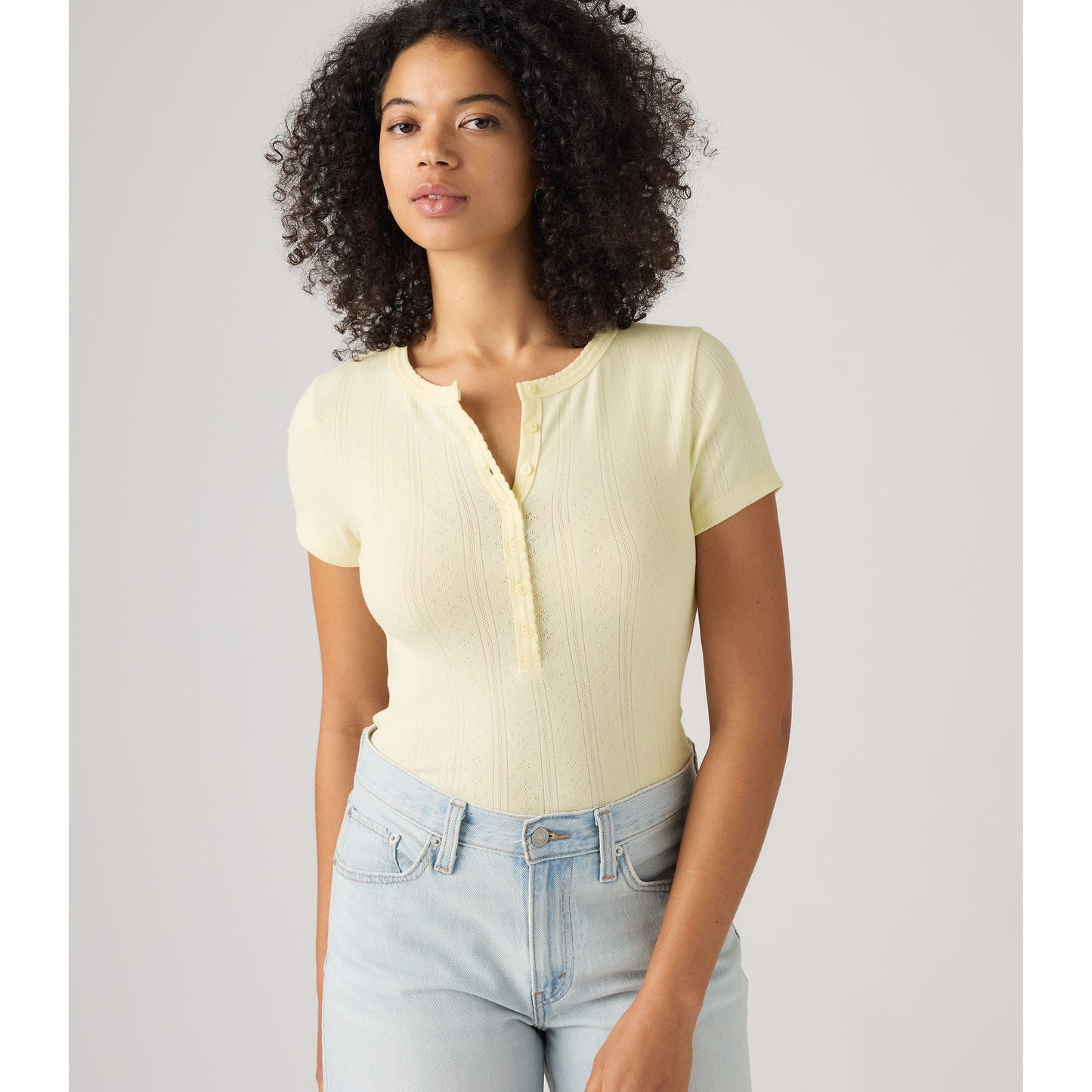Levi's® Women's Dry Goods Pointelle Short-Sleeve Henley