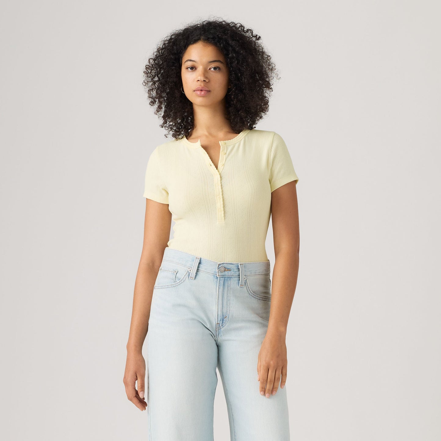 Levi's® Women's Dry Goods Pointelle Short-Sleeve Henley