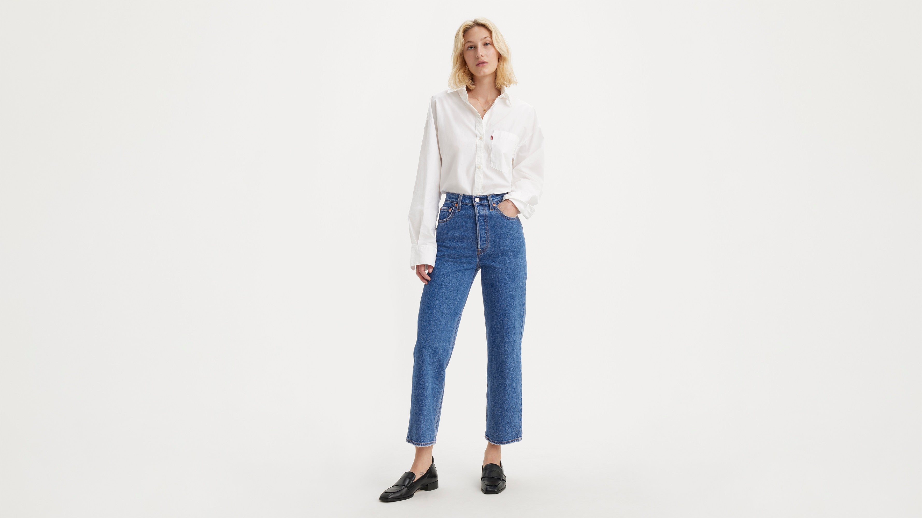 Levi's® Women's Ribcage Straight Ankle Jeans - Jazz Pop | Levi's PH